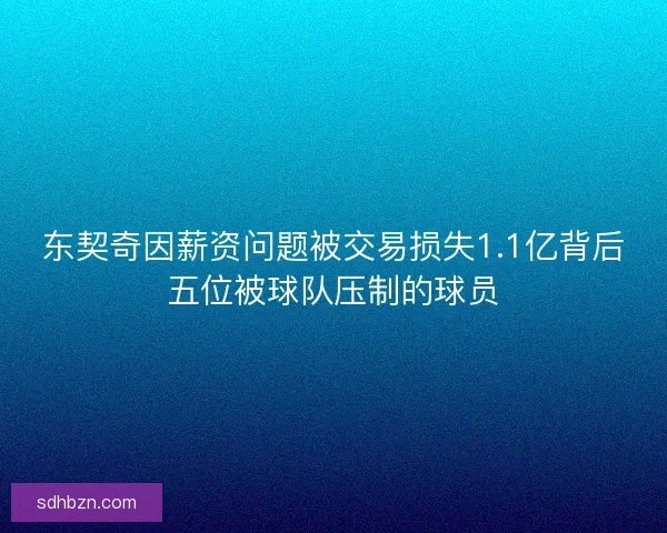 东契奇因薪资问题被交易损失1.1亿背后五位被球队压制的球员 东契奇因薪资问题被交易损失1.1亿背后五位被球队压制的球员